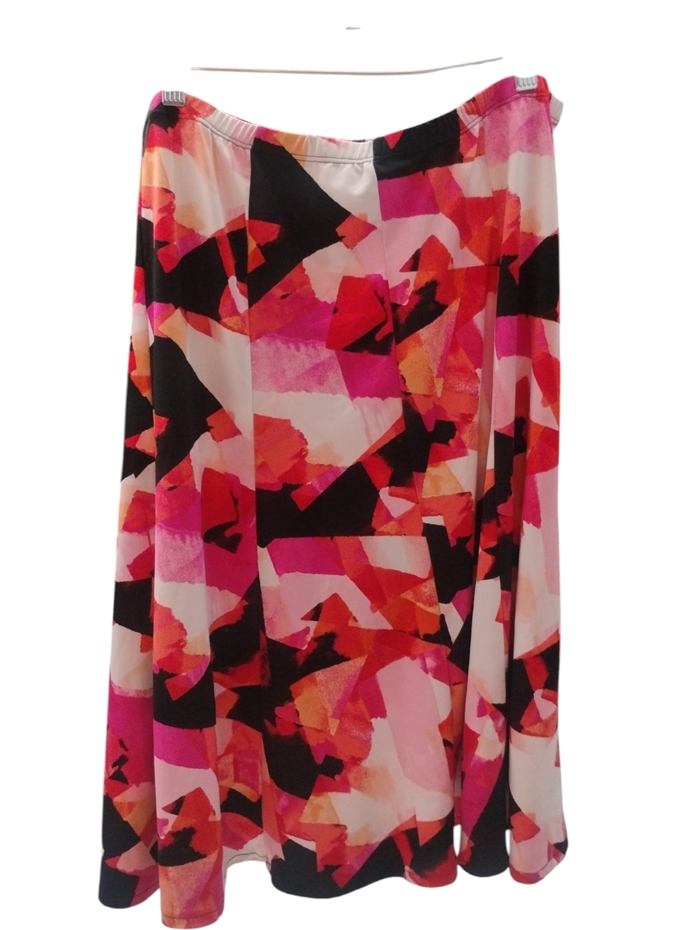 89th & Madison Pink Orange Red Abstract Skirt SZ XL
